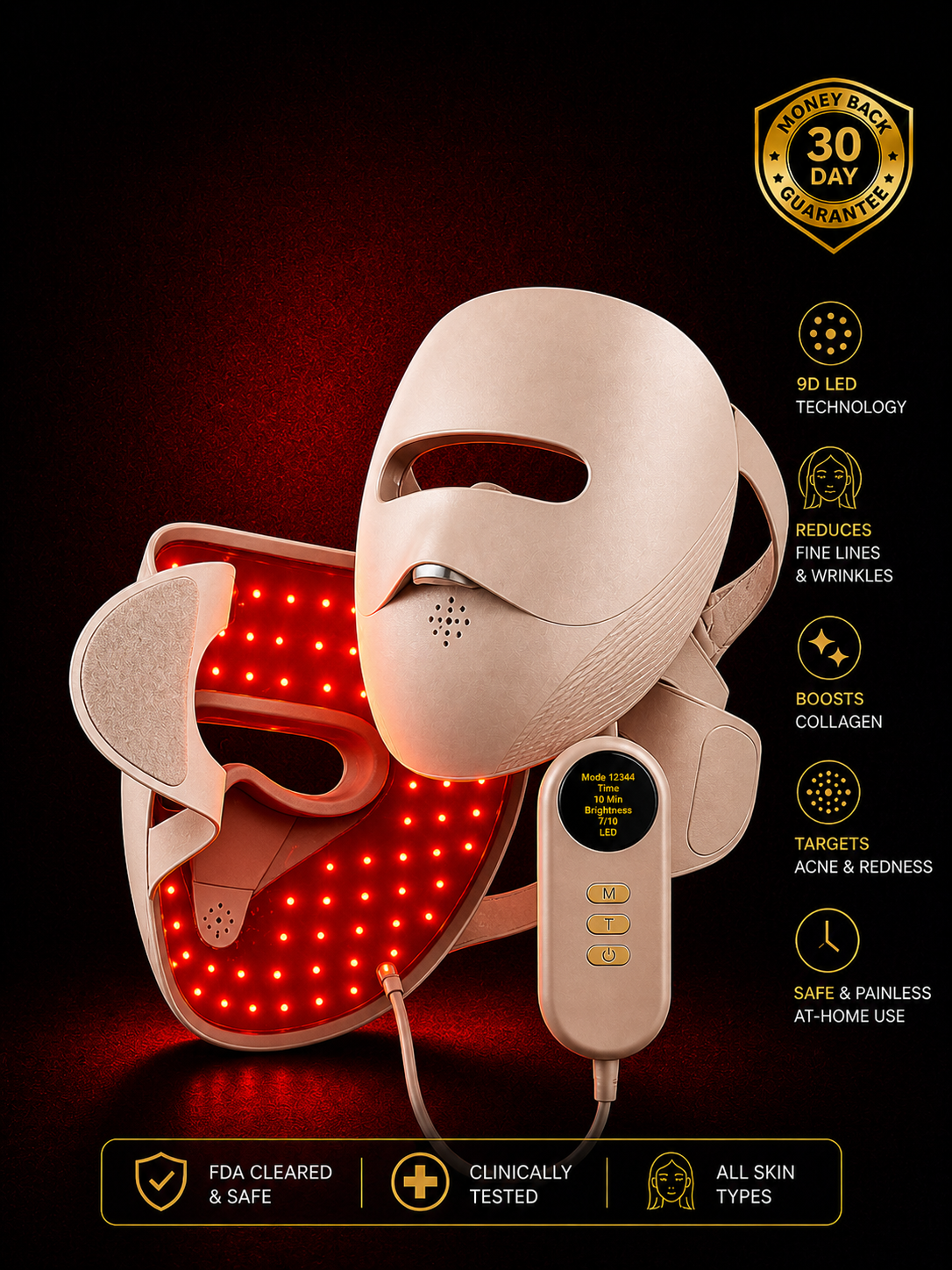 Skin Nova Pro™ – Red Light Therapy Mask for Acne